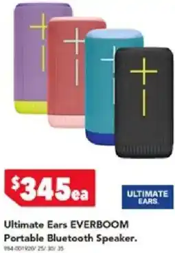 Harvey Norman Ultimate ears everboom portable bluetooth speaker. offer