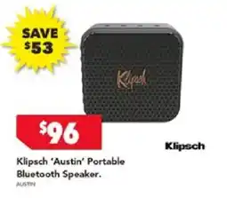 Harvey Norman Klipsch 'austin' portable bluetooth speaker offer