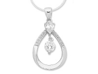 Bevilles Jewellery STERLING SILVER CUBIC ZIRCONIA NECKLACE offer