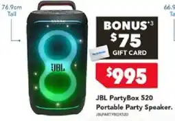 Harvey Norman Jbl partybox 520 portable party speaker offer