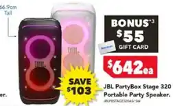 Harvey Norman Jbl partybox stage 320 portable party speaker offer
