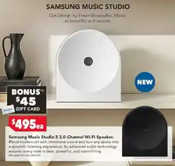 Harvey Norman Samsung music studio 5 2.0-channel wi-fi speaker offer