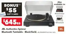 Harvey Norman Jbl bluetooth turntable black/gold offer