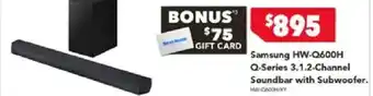 Harvey Norman Samsung hw-q600h q-series 3.1.2-channel soundbar with subwoofer offer