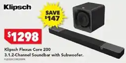 Harvey Norman Klipsch flexus core 200 3.1.2-channel soundbar with subwoofer offer