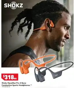 Harvey Norman Shokz open run pro 2 bone conduction sports headphones offer