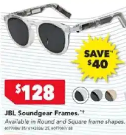 Harvey Norman Jbl soundgear frames offer