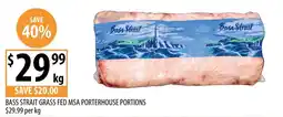 Supabarn Bass strait grass fed msa porterhouse portions offer