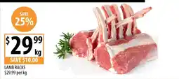 Supabarn Lamb racks offer