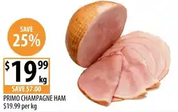 Supabarn Primo champagne ham offer