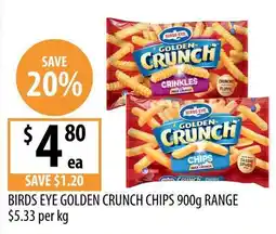 Supabarn Birds eye golden crunch chips offer