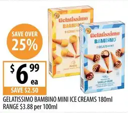 Supabarn Gelatissimo bambino mini ice creams offer