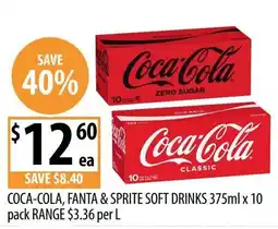 Supabarn Coca-cola, fanta & sprite soft drinks offer
