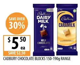 Supabarn Cadbury chocolate blocks offer