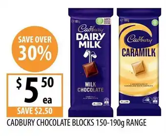 Supabarn Cadbury chocolate blocks offer