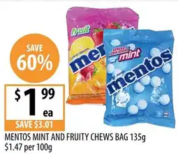Supabarn Mentos mint and fruity chews bag offer
