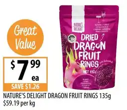 Supabarn Nature's delight dragon fruit rings offer