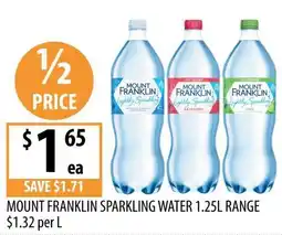 Supabarn Mount franklin sparkling water offer