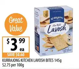Supabarn Kurrajong kitchen lavosh bites offer