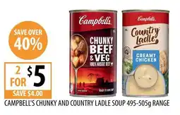 Supabarn Campbell's chunky and country ladle soup offer