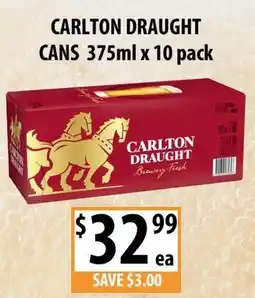 Supabarn Carlton draught cans offer