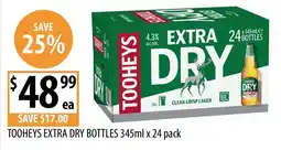 Supabarn Tooheys extra dry bottles offer