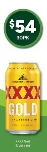 Bottler Xxxx gold offer