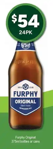 Bottler Furphy original bottles or cans offer
