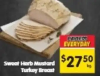 Sweet herb mustard turkey breast