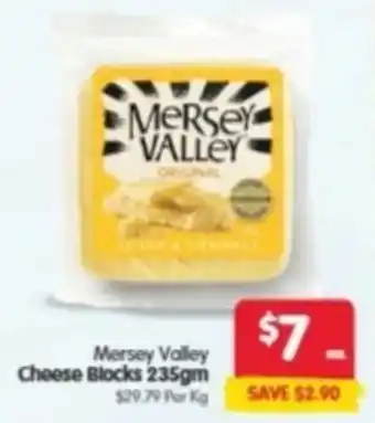 Spar Mersey valley cheese blocks offer