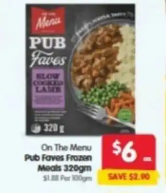 Spar On The Menu Pub Faves Frozen Meals offer