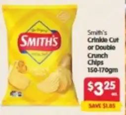 Spar Smith's smith's crinkle cut or double crunch chips offer