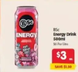 Spar BSc Energy Drink offer