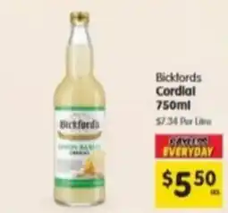 Spar Bickfords Cordial offer