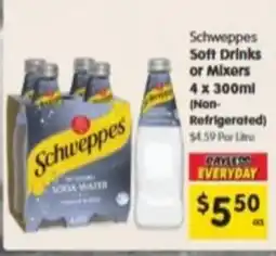 Spar Schweppes Soft Drinks or Mixers offer