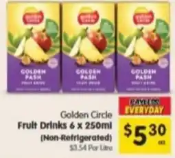 Spar Golden Circle Fruit Fruit Drinks 6 x 250ml offer