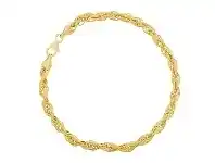 Bevilles Jewellery Triple Belcher Bracelet 19cm in 9ct Yellow Gold Silver Infused offer