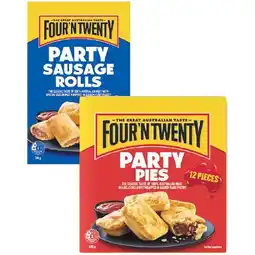Woolworths FourβN Twenty Party Pies or Sausage Rolls β From the Freezer offer