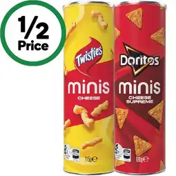 Woolworths Twisties or Doritos Minis Canisters offer