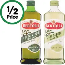 Woolworths Bertolli Extra Virgin or Light Taste Olive Oil offer