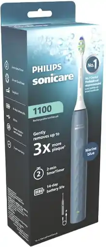 Coles NEW Phillips Sonicare 1100 Electric Toothbrush Blue or White 1 Pack offer