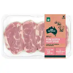 Woolworths Australian Pork Scotch Fillet Steak offer