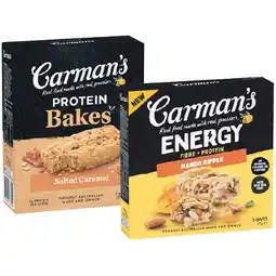 Woolworths Carman’s Protein Bakes or Energy Bars offer