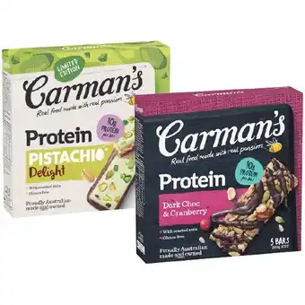 Woolworths Carman’s Protein Bars offer