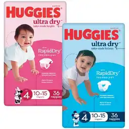 Woolworths Huggies Ultra Dry Nappies offer
