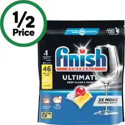 Woolworths Finish Ultimate Dishwashing Tablets Lemon offer