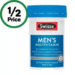 Woolworths Swisse Ultivite Men’s Multivitamin Tablets offer