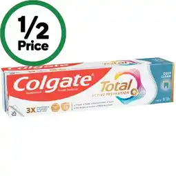Woolworths Colgate Total Active Prevention Deep Clean Toothpaste offer