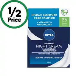 Woolworths Nivea Hydrating Night Cream 24hr Moisture offer