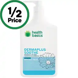 Woolworths Health Basics Body Wash Dermatology Plus offer